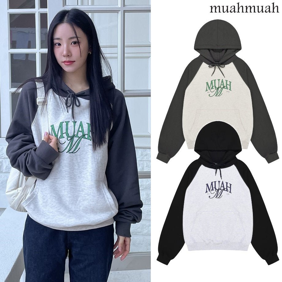 [muahmuah] muah Autthentic Raglan Hoodie 2色 dailylook - コクモト KOCUMOTO