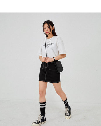 [muahmuah] muah LAUREL ONE POINT HALF T-SHIRT 4色 FREE デイリー - コクモト KOCUMOTO