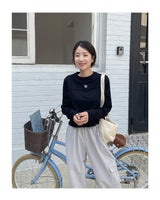 [muahmuah] Stitch Line Crop T-shirt 3色 FREE新商品 韓国人気 女性服 ストリートファッション 夏ファッション - コクモト KOCUMOTO