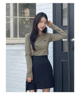 [muahmuah] Stitch Logo Basic Long Sleeve T-shirt 3色 FREE 新商品 韓国人気 女性服 ストリートファッション 夏ファッション - コクモト KOCUMOTO