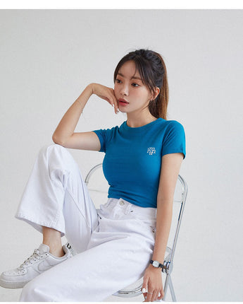 [muahmuah] Stitch logo basic T-shirt 5色 デイリー 韓国人気 - コクモト KOCUMOTO