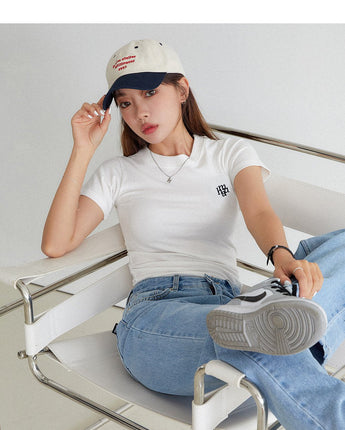 [muahmuah] Stitch logo basic T-shirt 5色 デイリー 韓国人気 - コクモト KOCUMOTO