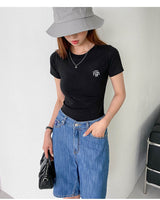 [muahmuah] Stitch logo basic T-shirt 5色 デイリー 韓国人気 - コクモト KOCUMOTO