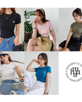 [muahmuah] Stitch logo basic T-shirt 5色 デイリー 韓国人気 - コクモト KOCUMOTO