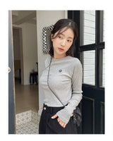 [muahmuah] Stitch round long-sleeved T-shirt 5色 FREE 新商品 韓国人気 女性服 ストリートファッション 夏ファッション - コクモト KOCUMOTO