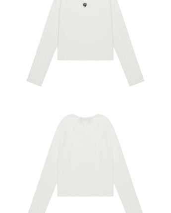 [muahmuah] Stitch U-neck Cotton Span Long Sleeve 5色 新商品 韓国人気 肝節期 女性服 - コクモト KOCUMOTO