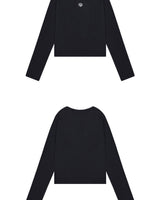 [muahmuah] Stitch U-neck Cotton Span Long Sleeve 5色 新商品 韓国人気 肝節期 女性服 - コクモト KOCUMOTO