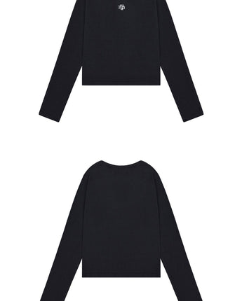 [muahmuah] Stitch U-neck Cotton Span Long Sleeve 5色 新商品 韓国人気 肝節期 女性服 - コクモト KOCUMOTO