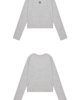 [muahmuah] Stitch U-neck Cotton Span Long Sleeve 5色 新商品 韓国人気 肝節期 女性服 - コクモト KOCUMOTO