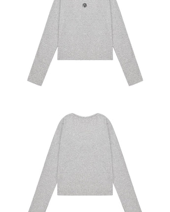 [muahmuah] Stitch U-neck Cotton Span Long Sleeve 5色 新商品 韓国人気 肝節期 女性服 - コクモト KOCUMOTO