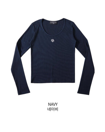 [muahmuah] Stitch U neck Long-sleeve T-shirt 4色 FREE新商品 韓国人気 女性服 ストリートファッション 夏ファッション - コクモト KOCUMOTO