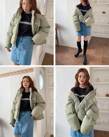 [muahmuah] Wappen Short Padding jumper 2色 女性服 冬のファッション - コクモト KOCUMOTO