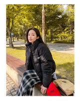 [muahmuah] Wappen Short Padding jumper 2色 女性服 冬のファッション - コクモト KOCUMOTO