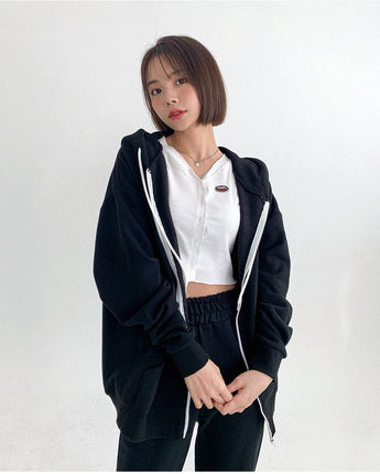 [muahmuah] 大人気 Wappen Sticker hood zip up 7色 フードジップアップジャケット - コクモト KOCUMOTO