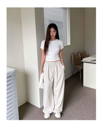 [muahmuah] Wide banding cotton pants 3色 新商品 韓国人気 - コクモト KOCUMOTO