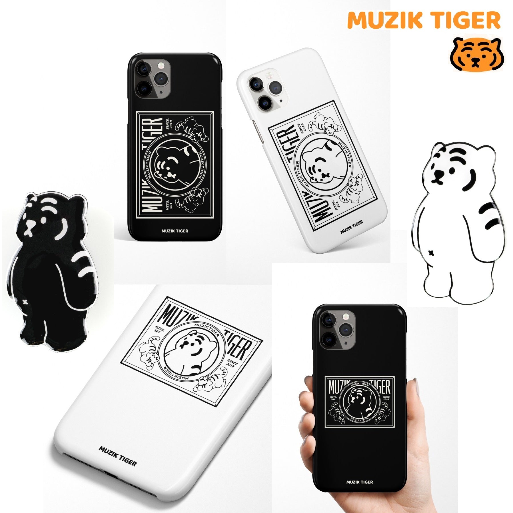 [MUZIK TIGER] MZTG.501 Phone Case 4種 スマートフォンアクセサリー ハードスリムケース / iPhone前機種 - コクモト KOCUMOTO