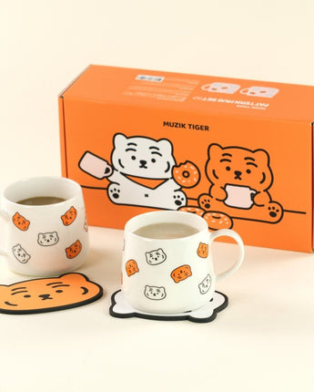 [MUZIK TIGER] Pattern mug 2p set /Ceramic 新商品 韓国人気 贈り物 - コクモト KOCUMOTO