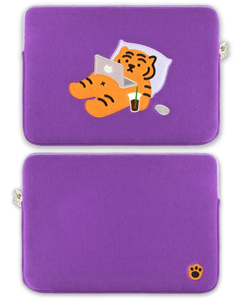 [MUZIK TIGER] Stay home tiger Laptop / Tablet Pouch / 9.7-16inch - コクモト KOCUMOTO