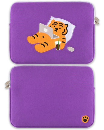 [MUZIK TIGER] Stay home tiger Laptop / Tablet Pouch / 9.7-16inch - コクモト KOCUMOTO