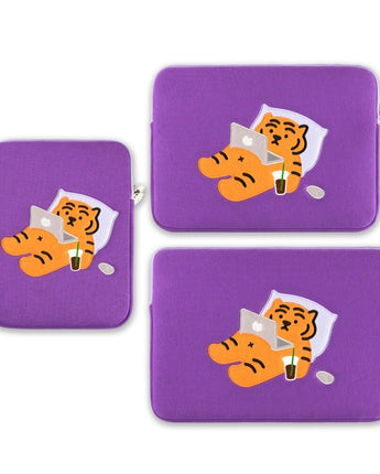 [MUZIK TIGER] Stay home tiger Laptop / Tablet Pouch / 9.7-16inch - コクモト KOCUMOTO