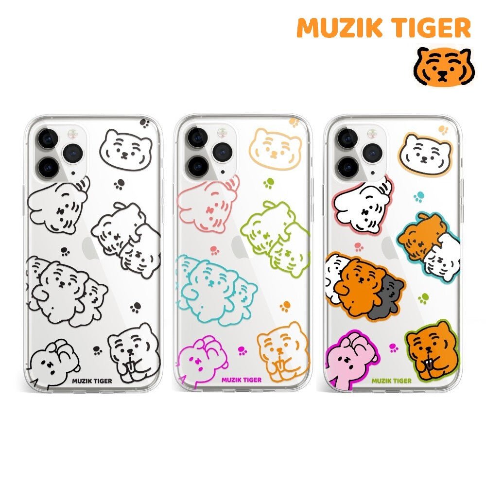 [MUZIK TIGER] Waglewagle Tiger Phone Case 3種 透明 ゼリー 透明 ゼリー / iPhone前機種 - コクモト KOCUMOTO