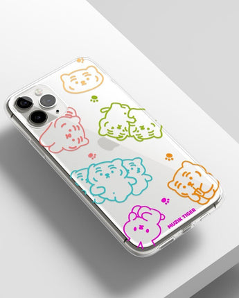 [MUZIK TIGER] Waglewagle Tiger Phone Case 3種 透明 ゼリー 透明 ゼリー / iPhone前機種 - コクモト KOCUMOTO