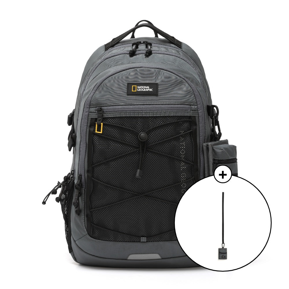 [NATIONAL GEOGRAPHIC] Brave Backpack _ GREY (N241ABG570) 28L 新学期 男女共用 - コクモト KOCUMOTO