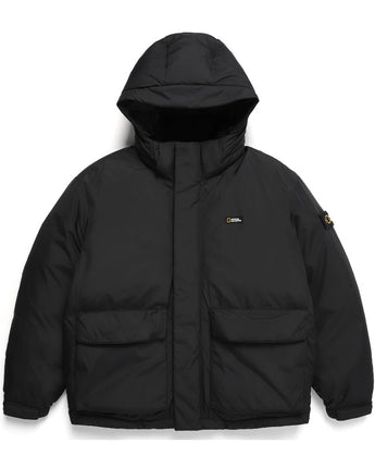 [NATIONAL GEOGRAPHIC] Dugong hooded short duck down jumper_ CARBON BLACK (N234UDW902) グースダウン - コクモト KOCUMOTO