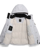 [NATIONAL GEOGRAPHIC] Dugong hooded shorts Chest pocket duck down jumper _ ICE GREY (N234UDW901) グースダウン - コクモト KOCUMOTO