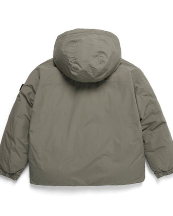 [NATIONAL GEOGRAPHIC] Dugong hooded shorts Chest pocket duck down jumper _ LICHEN KHAKI (N234UDW901) グースダウン - コクモト KOCUMOTO