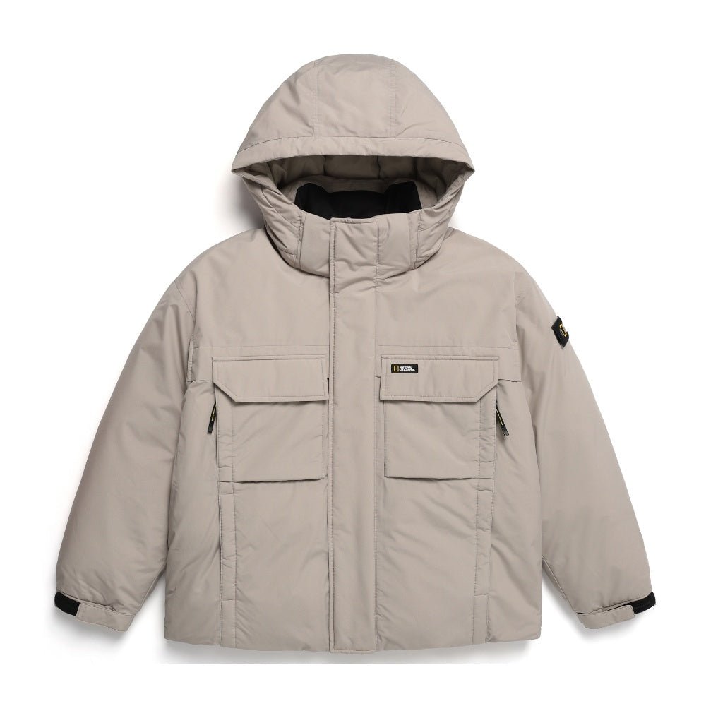 [NATIONAL GEOGRAPHIC] Dugong hooded shorts Chest pocket duck down jumper _ OAK (N234UDW901) グースダウン - コクモト KOCUMOTO