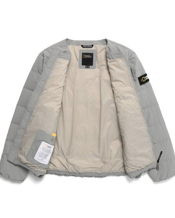 [NATIONAL GEOGRAPHIC] Heron U-neck lightweight down jumper _ LICHEN KHAKI (N234UDW920) グースダウン - コクモト KOCUMOTO