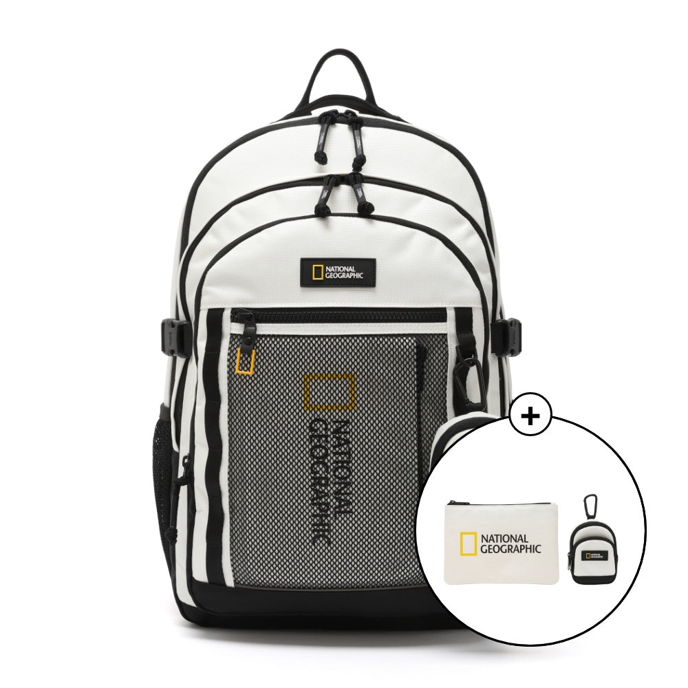 [NATIONAL GEOGRAPHIC] Pachi backpack _ WHITE (N241ABG510) 23L 新学期 男女共用 - コクモト KOCUMOTO