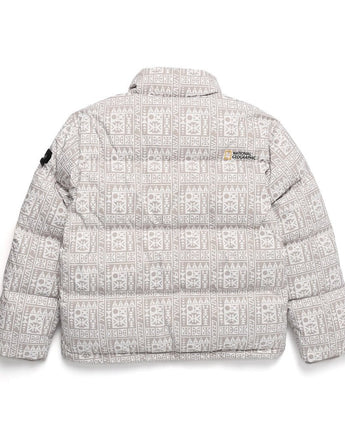 [NATIONAL GEOGRAPHIC] Rayman short pattern duck down jumper _ OAK BEIGE (N234UDW111) グースダウン - コクモト KOCUMOTO