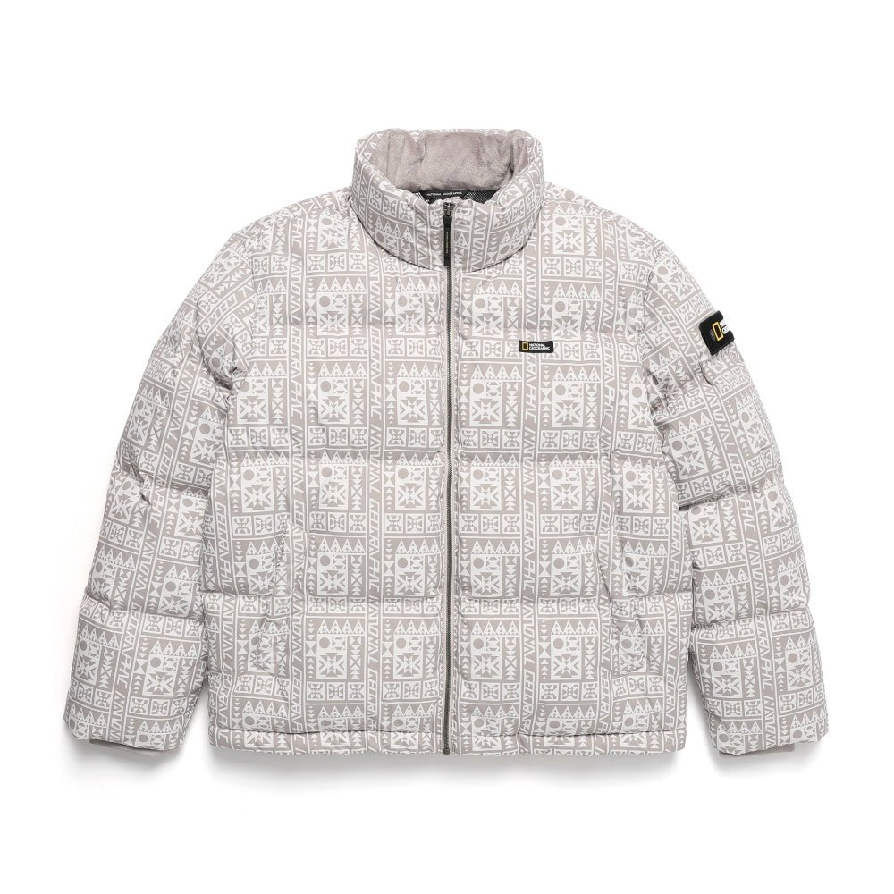 [NATIONAL GEOGRAPHIC] Rayman short pattern duck down jumper _ OAK BEIGE (N234UDW111) グースダウン - コクモト KOCUMOTO