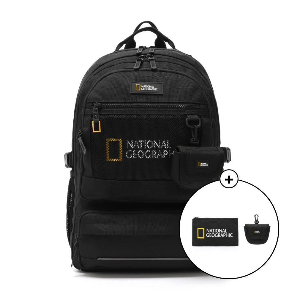 [NATIONAL GEOGRAPHIC] Ripple backpack _ BLACK (N241ABG530) 25L 新学期 男女共用 - コクモト KOCUMOTO