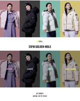 [NATIONAL GEOGRAPHIC] Women's Golden Mole short length goose down hoodie jumper_ CARBON BLACK (N234WDW820) - コクモト KOCUMOTO