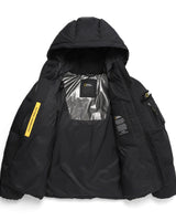 [NATIONAL GEOGRAPHIC] Women's Golden Mole short length goose down hoodie jumper_ CARBON BLACK (N234WDW820) - コクモト KOCUMOTO