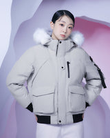 [NATIONAL GEOGRAPHIC] Women's Taruga fur trim hoodie down jumper _ BEIGE (N234WDW930) グースダウン - コクモト KOCUMOTO
