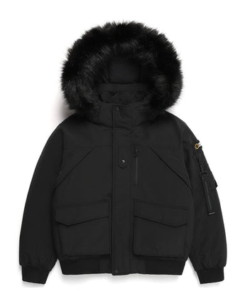 [NATIONAL GEOGRAPHIC] Women's Taruga fur trim hoodie down jumper _ CARBON BLACK (N234WDW930) グースダウン - コクモト KOCUMOTO