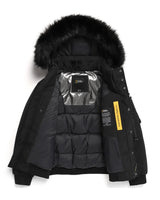 [NATIONAL GEOGRAPHIC] Women's Taruga fur trim hoodie down jumper _ CARBON BLACK (N234WDW930) グースダウン - コクモト KOCUMOTO