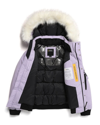 [NATIONAL GEOGRAPHIC] Women's Taruga fur trim hoodie down jumper _ LAVENDER (N234WDW930) グースダウン - コクモト KOCUMOTO