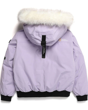 [NATIONAL GEOGRAPHIC] Women's Taruga fur trim hoodie down jumper _ LAVENDER (N234WDW930) グースダウン - コクモト KOCUMOTO