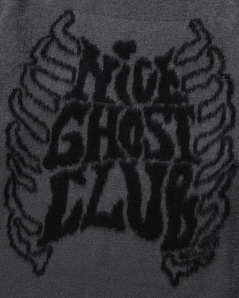 [NICE GHOST CLUB] 2023F/W skull logo knit - コクモト KOCUMOTO