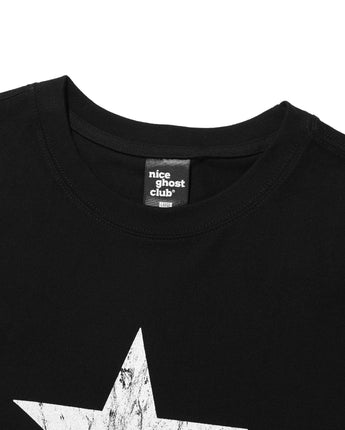 [Nice Ghost Club] 23 F/Wゴーストスターロゴ 長袖Tシャツ_ブラック - コクモト KOCUMOTO