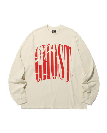 [Nice Ghost Club] 23 F/W ビッグゴースト ロゴ ビッグビッグ長袖TシャツIVORY - コクモト KOCUMOTO