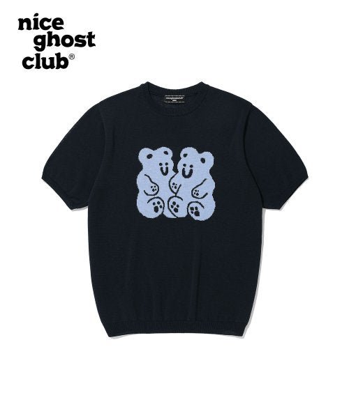 [NICE GHOST CLUB] GUMMY BEAR SUMMER KNIT HALF T (3color) - コクモト KOCUMOTO