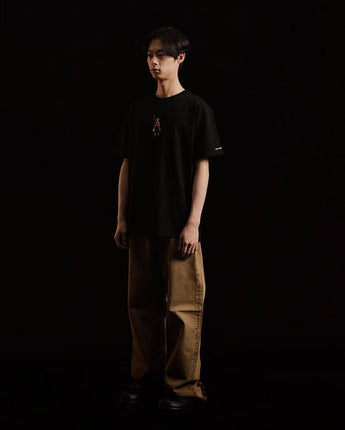 [NICE GHOST CLUB] 鬼滅の刃_Zenitsu_Agatsuma_THUNDER BREATHING TEE [BLACK] - コクモト KOCUMOTO