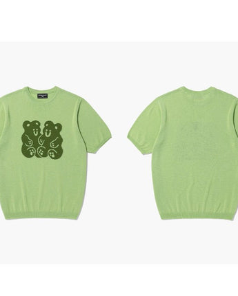 [NICE GHOST CLUB]韓国ファッションGUMMY BEAR SUMMER KNIT HALF T - コクモト KOCUMOTO