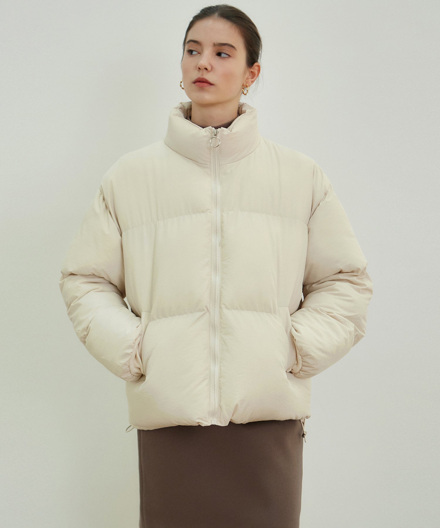 [NICK&NICOLE] 23F/W ESSENTIAL PUFFER SHORT PADDING_CREAM - コクモト KOCUMOTO